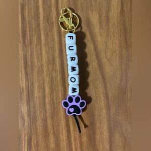 Furmom With Paw Keychain